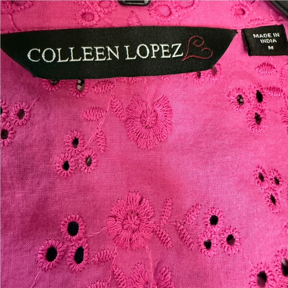 Sold Colleen Lopez Vibrant Pink Floral Jacket Size Medium - Picture 4 of 6